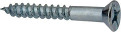 Value Collection - #12, 1-3/4" OAL, Phillips Drive, Flat Head Wood Screw - ASME B18.6.1, Zinc Plated Steel, Grade 2 - Industrial Tool & Supply