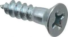 Value Collection - #14, 1" OAL, Phillips Drive, Flat Head Wood Screw - ASME B18.6.1, Zinc Plated Steel, Grade 2 - Industrial Tool & Supply