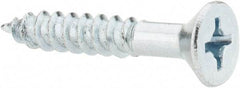 Value Collection - #14, 1-1/2" OAL, Phillips Drive, Flat Head Wood Screw - ASME B18.6.1, Zinc Plated Steel, Grade 2 - Industrial Tool & Supply