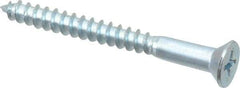 Value Collection - #14, 2-1/2" OAL, Phillips Drive, Flat Head Wood Screw - ASME B18.6.1, Zinc Plated Steel, Grade 2 - Industrial Tool & Supply