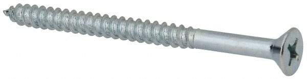 Value Collection - #14, 3-1/2" OAL, Phillips Drive, Flat Head Wood Screw - ASME B18.6.1, Zinc Plated Steel, Grade 2 - Industrial Tool & Supply