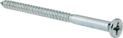Value Collection - #14, 4" OAL, Phillips Drive, Flat Head Wood Screw - ASME B18.6.1, Zinc Plated Steel, Grade 2 - Industrial Tool & Supply