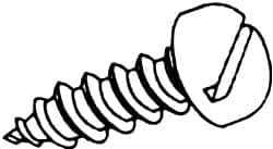 Value Collection - #10 Flat Head Slotted Sheet Metal Screw - Steel, 3/4" OAL, Grade 2 - Industrial Tool & Supply