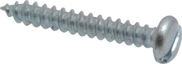 Value Collection - #6 Pan Head Slotted Sheet Metal Screw - Steel, 1" Length Under Head, Grade 2 - Industrial Tool & Supply
