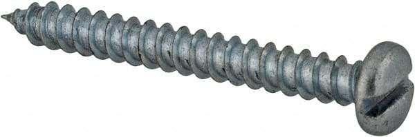 Value Collection - #6 Pan Head Slotted Sheet Metal Screw - Steel, 1-1/4" Length Under Head, Grade 2 - Industrial Tool & Supply