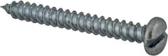 Value Collection - #6 Pan Head Slotted Sheet Metal Screw - Steel, 1-1/4" Length Under Head, Grade 2 - Industrial Tool & Supply