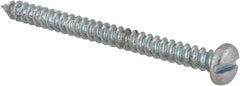 Made in USA - #6 Pan Head Slotted Sheet Metal Screw - Steel, 1-3/4" Length Under Head, Grade 2 - Industrial Tool & Supply