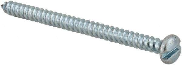 Made in USA - #6 Pan Head Slotted Sheet Metal Screw - Steel, 2" Length Under Head, Grade 2 - Industrial Tool & Supply