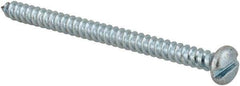 Made in USA - #6 Pan Head Slotted Sheet Metal Screw - Steel, 2" Length Under Head, Grade 2 - Industrial Tool & Supply