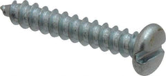 Value Collection - #8 Pan Head Slotted Sheet Metal Screw - Steel, 1" Length Under Head, Grade 2 - Industrial Tool & Supply