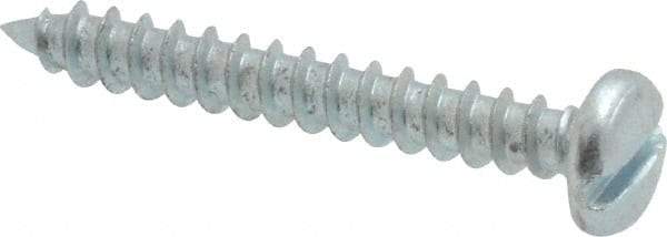Value Collection - #8 Pan Head Slotted Sheet Metal Screw - Steel, 1-1/4" Length Under Head, Grade 2 - Industrial Tool & Supply