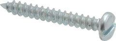 Value Collection - #8 Pan Head Slotted Sheet Metal Screw - Steel, 1-1/4" Length Under Head, Grade 2 - Industrial Tool & Supply