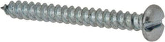 Value Collection - #8 Pan Head Slotted Sheet Metal Screw - Steel, 1-1/2" Length Under Head, Grade 2 - Industrial Tool & Supply