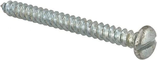 Value Collection - #8 Pan Head Slotted Sheet Metal Screw - Steel, 1-3/4" Length Under Head, Grade 2 - Industrial Tool & Supply