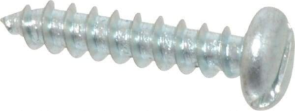 Value Collection - #10 Pan Head Slotted Sheet Metal Screw - Steel, 1" Length Under Head, Grade 2 - Industrial Tool & Supply