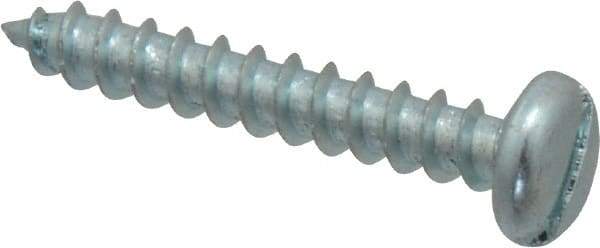 Value Collection - #10 Pan Head Slotted Sheet Metal Screw - Steel, 1-1/4" Length Under Head, Grade 2 - Industrial Tool & Supply