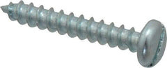 Value Collection - #10 Pan Head Slotted Sheet Metal Screw - Steel, 1-1/4" Length Under Head, Grade 2 - Industrial Tool & Supply