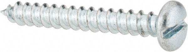 Value Collection - #10 Pan Head Slotted Sheet Metal Screw - Steel, 1-1/2" Length Under Head, Grade 2 - Industrial Tool & Supply
