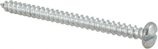 Value Collection - #10 Pan Head Slotted Sheet Metal Screw - Steel, 2-1/2" Length Under Head, Grade 2 - Industrial Tool & Supply