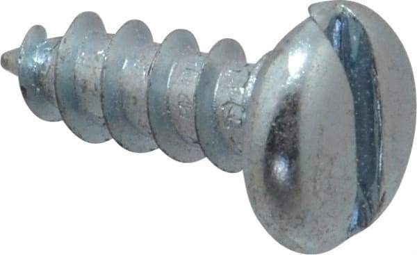 Value Collection - #12 Pan Head Slotted Sheet Metal Screw - Steel, 5/8" Length Under Head, Grade 2 - Industrial Tool & Supply