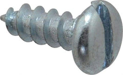 Value Collection - #12 Pan Head Slotted Sheet Metal Screw - Steel, 5/8" Length Under Head, Grade 2 - Industrial Tool & Supply