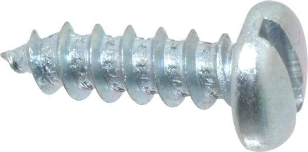 Value Collection - #12 Pan Head Slotted Sheet Metal Screw - Steel, 3/4" Length Under Head, Grade 2 - Industrial Tool & Supply