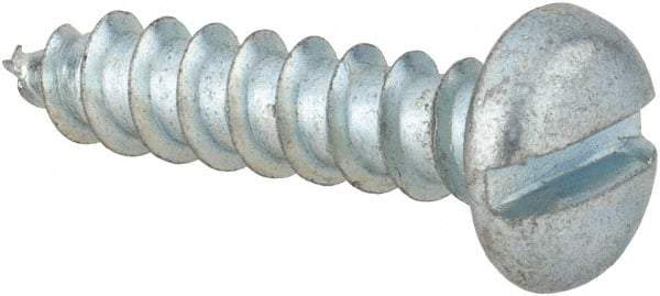 Value Collection - #12 Pan Head Slotted Sheet Metal Screw - Steel, 7/8" Length Under Head, Grade 2 - Industrial Tool & Supply