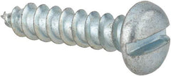 Value Collection - #12 Pan Head Slotted Sheet Metal Screw - Steel, 7/8" Length Under Head, Grade 2 - Industrial Tool & Supply