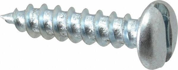 Value Collection - #12 Pan Head Slotted Sheet Metal Screw - Steel, 1" Length Under Head, Grade 2 - Industrial Tool & Supply