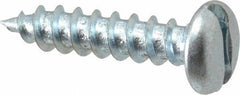 Value Collection - #12 Pan Head Slotted Sheet Metal Screw - Steel, 1" Length Under Head, Grade 2 - Industrial Tool & Supply