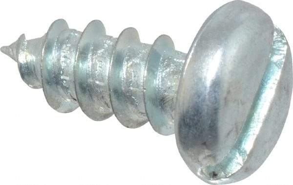Value Collection - #14 Pan Head Slotted Sheet Metal Screw - Steel, 5/8" Length Under Head, Grade 2 - Industrial Tool & Supply