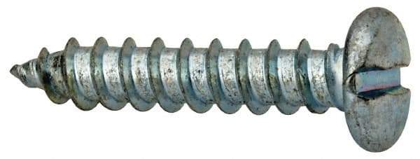 Value Collection - #14 Pan Head Slotted Sheet Metal Screw - Steel, 1-1/4" Length Under Head, Grade 2 - Industrial Tool & Supply