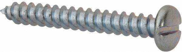 Value Collection - #14 Pan Head Slotted Sheet Metal Screw - Steel, 2" Length Under Head, Grade 2 - Industrial Tool & Supply