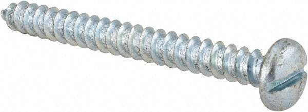 Value Collection - #14 Pan Head Slotted Sheet Metal Screw - Steel, 2-1/2" Length Under Head, Grade 2 - Industrial Tool & Supply