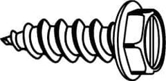 Value Collection - #12 Hex Washer Head Slotted Sheet Metal Screw - Stainless Steel, 1-1/2" Length Under Head, Grade 18-8 - Industrial Tool & Supply