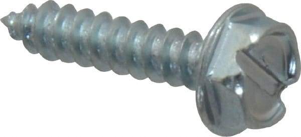 Value Collection - #6 Hex Washer Head Slotted Sheet Metal Screw - Steel, 5/8" Length Under Head, Grade 2 - Industrial Tool & Supply
