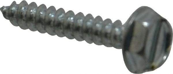 Value Collection - #6 Hex Washer Head Slotted Sheet Metal Screw - Steel, 3/4" Length Under Head, Grade 2 - Industrial Tool & Supply