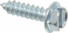 Value Collection - #8 Hex Washer Head Slotted Sheet Metal Screw - Steel, 5/8" Length Under Head, Grade 2 - Industrial Tool & Supply
