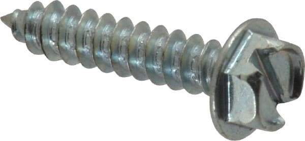 Value Collection - #8 Hex Washer Head Slotted Sheet Metal Screw - Steel, 3/4" Length Under Head, Grade 2 - Industrial Tool & Supply