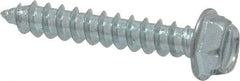 Value Collection - #8 Hex Washer Head Slotted Sheet Metal Screw - Steel, 1" Length Under Head, Grade 2 - Industrial Tool & Supply