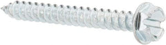 Value Collection - #8 Hex Washer Head Slotted Sheet Metal Screw - Steel, 1-1/2" Length Under Head, Grade 2 - Industrial Tool & Supply
