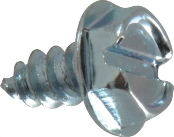 Value Collection - #10 Hex Washer Head Slotted Sheet Metal Screw - Steel, 3/8" Length Under Head, Grade 2 - Industrial Tool & Supply
