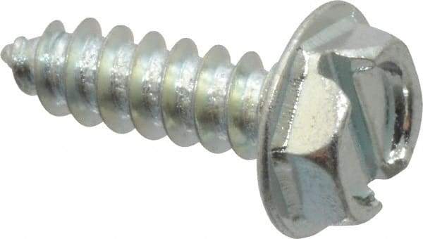 Value Collection - #10 Hex Washer Head Slotted Sheet Metal Screw - Steel, 5/8" Length Under Head, Grade 2 - Industrial Tool & Supply