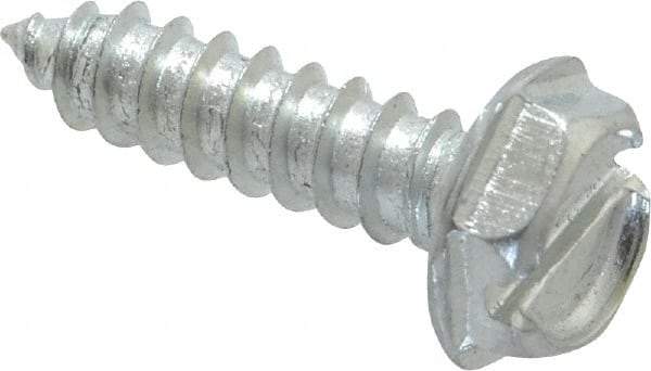 Value Collection - #10 Hex Washer Head Slotted Sheet Metal Screw - Steel, 3/4" Length Under Head, Grade 2 - Industrial Tool & Supply