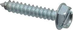 Value Collection - #10 Hex Washer Head Slotted Sheet Metal Screw - Steel, 1" Length Under Head, Grade 2 - Industrial Tool & Supply