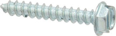 Value Collection - #10 Hex Washer Head Slotted Sheet Metal Screw - Steel, 1-1/4" Length Under Head, Grade 2 - Industrial Tool & Supply
