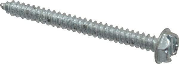 Value Collection - #10 Hex Washer Head Slotted Sheet Metal Screw - Steel, 2" Length Under Head, Grade 2 - Industrial Tool & Supply