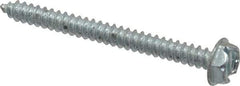 Value Collection - #10 Hex Washer Head Slotted Sheet Metal Screw - Steel, 2" Length Under Head, Grade 2 - Industrial Tool & Supply