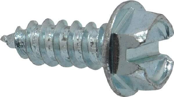 Value Collection - #12 Hex Washer Head Slotted Sheet Metal Screw - Steel, 5/8" Length Under Head, Grade 2 - Industrial Tool & Supply