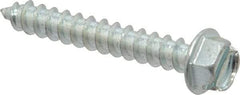 Value Collection - #12 Hex Washer Head Slotted Sheet Metal Screw - Steel, 1-1/2" Length Under Head, Grade 2 - Industrial Tool & Supply